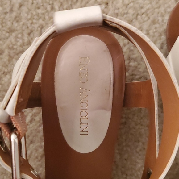 Enzo Angiolini leather, wedge sandals 8 - Picture 3 of 5